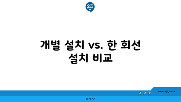 개별 설치 vs. 한 회선 설치 비교