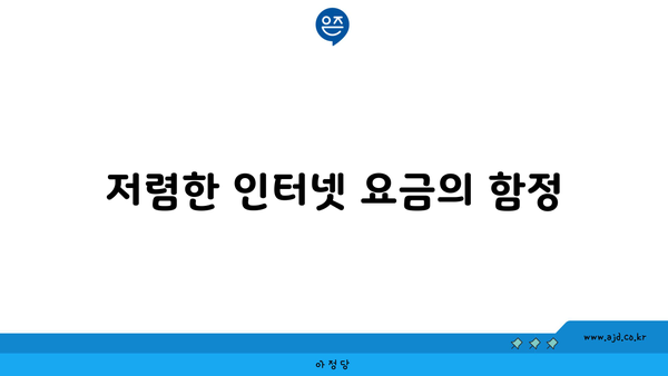 저렴한 인터넷 요금의 함정