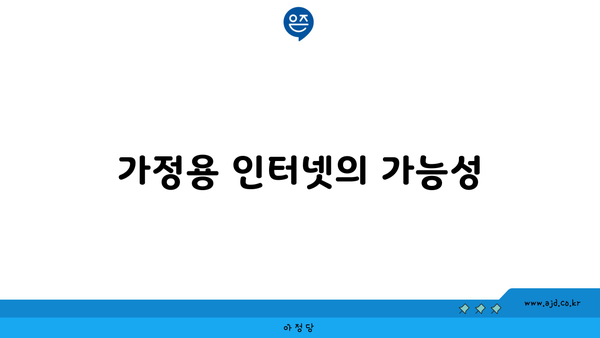 가정용 인터넷의 가능성