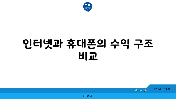 인터넷과 휴대폰의 수익 구조 비교