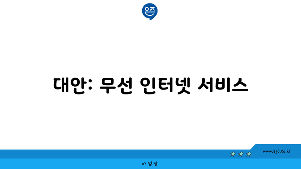 대안: 무선 인터넷 서비스