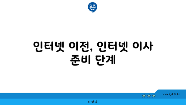 인터넷 이전, 인터넷 이사 준비 단계